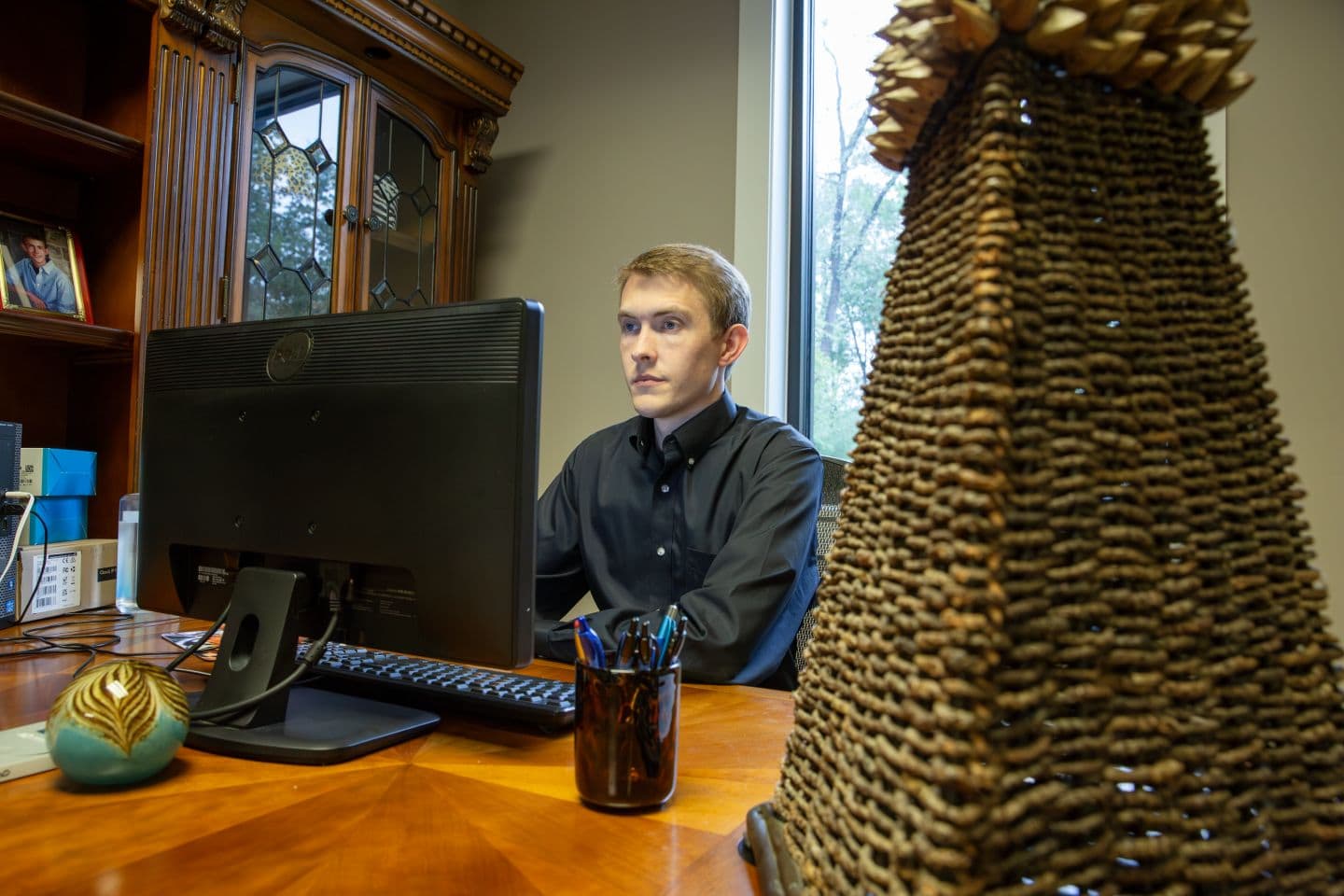 Bradley J. Leiker II at desk